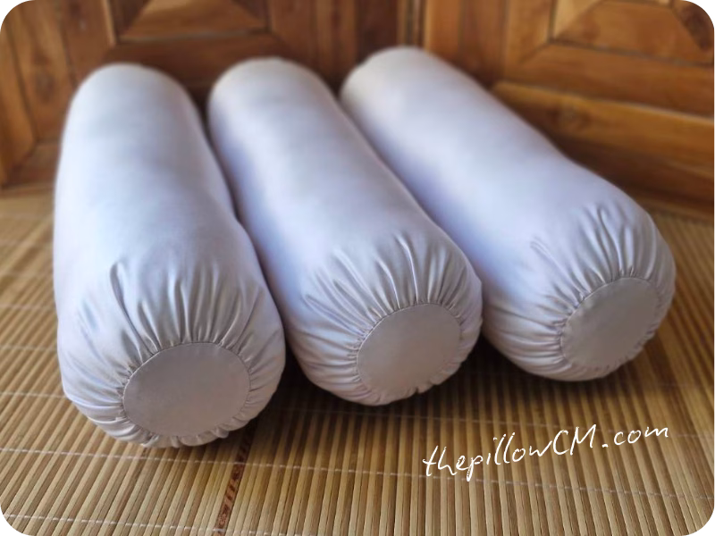 100226 neck roll pillow 02 23 ไส้หมอนรองคอกันไรฝุ่น ยัดนุ่นแท้ทั้งใบ นุ่นธรรมชาตินอนสบาย ไม่ร้อน ไม่ปวดคอ