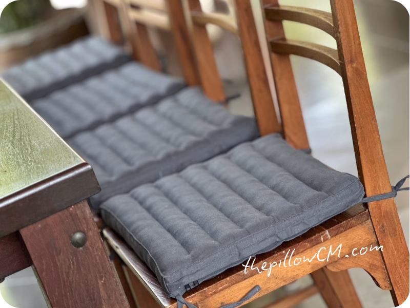 040626 custom dining chair cushion 03 57 เบาะรองนั่งสำหรับเก้าอี้ห้องอาหาร ผลิตตามขนาดเพื่อให้วางได้พอดี