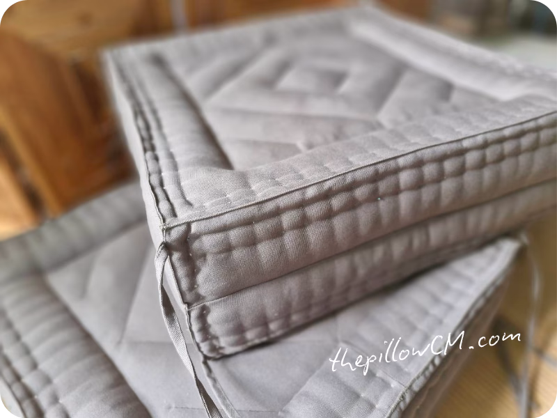 090626 seat cushion 07 17 ชุดเบาะนั่งนุ่นแบบโมดูลาร์ เชื่อมต่อแต่ละท่อนด้วยเชือก ป้องกันการเลื่อนแยก