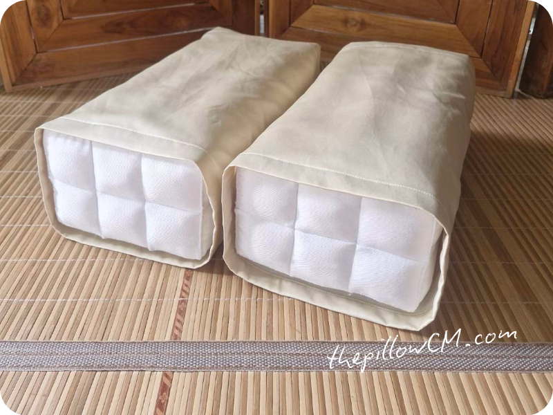 120626 traditional pillow 09 29 ปลอกหมอนหกกันไรฝุ่นสีครีมทอง ผลิตตามขนาดที่ต้องการ เย็บเข้ารูปเพื่อให้ใช้งานได้เรียบร้อยสวยงาม