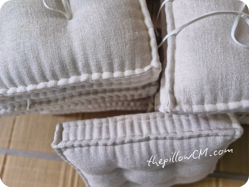 260626 custom dining chair cushion 07 137 เบาะรองนั่งเดี่ยวสำหรับเก้าอี้ไม้ ยัดนุ่นธรรมชาติ ทรงเรียบสวย เหมาะกับบ้านสไตล์อบอุ่นและมินิมอล