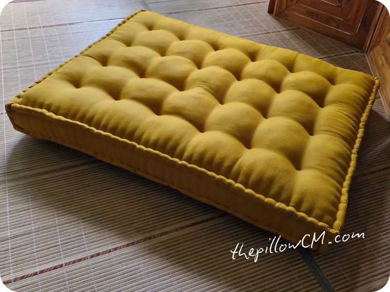 020826 french mattress 01 30 French Mattress Cushion เบาะนั่งพักผ่อนสีเหลืองมัสตาร์ด ยัดนุ่นธรรมชาติ นุ่มแน่น เหมาะสำหรับนั่งพื้นและ Daybed