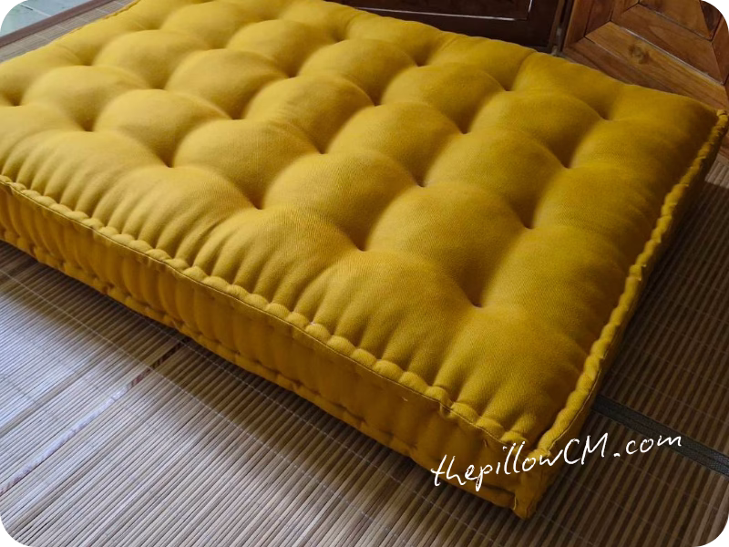 020826 french mattress 05 38 เบาะ French Mattress สีเหลืองมัสตาร์ด นุ่มแน่น รองรับการนั่งพัก อ่านหนังสือ และพักผ่อนในบ้าน