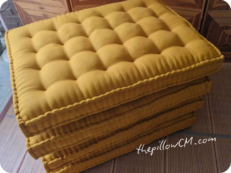020826 french mattress 09 33 French Mattress Cushion ยัดนุ่นธรรมชาติ สีเหลืองมัสตาร์ด นั่งสบาย คงรูปดี และใช้งานได้ทุกวัน