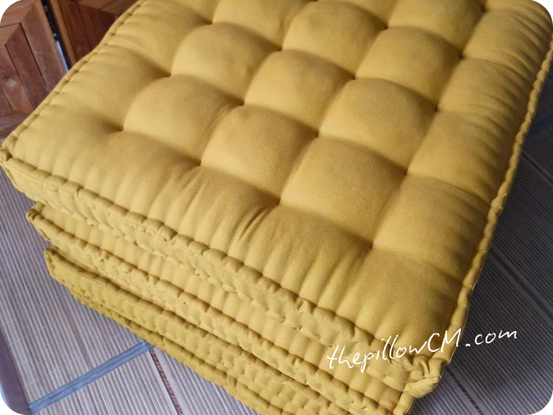 020826 french mattress 10 34 เบาะนั่งพื้น French Mattress สีเหลืองมัสตาร์ด ดีไซน์อบอุ่น ยัดนุ่นธรรมชาติ เหมาะสำหรับการพักผ่อน