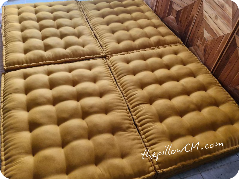 020826 french mattress 11 36 French Mattress Cushion สำหรับมุมนั่งเล่นและ Daybed ยัดนุ่นธรรมชาติ สีเหลืองมัสตาร์ด นุ่มแน่นและรองรับได้ดี