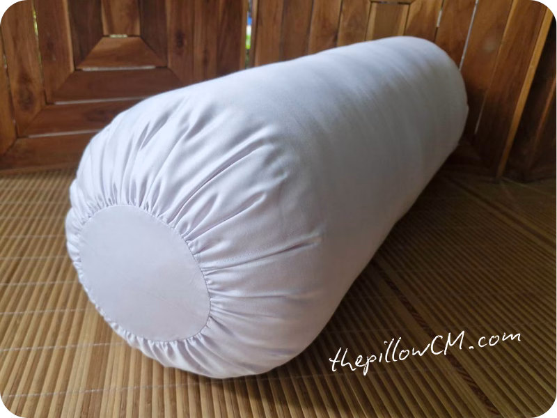 Round Yoga Bolster ยัดนุ่นธรรมชาติ รองรับการเปิดสะโพกและยืดกล้ามเนื้อ