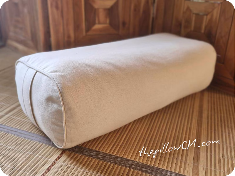 Yoga Bolster ยัดเส้นใยนุ่นธรรมชาติ นุ่มแน่น รองรับแรงกดทับจากการฝึกโยคะได้ดี