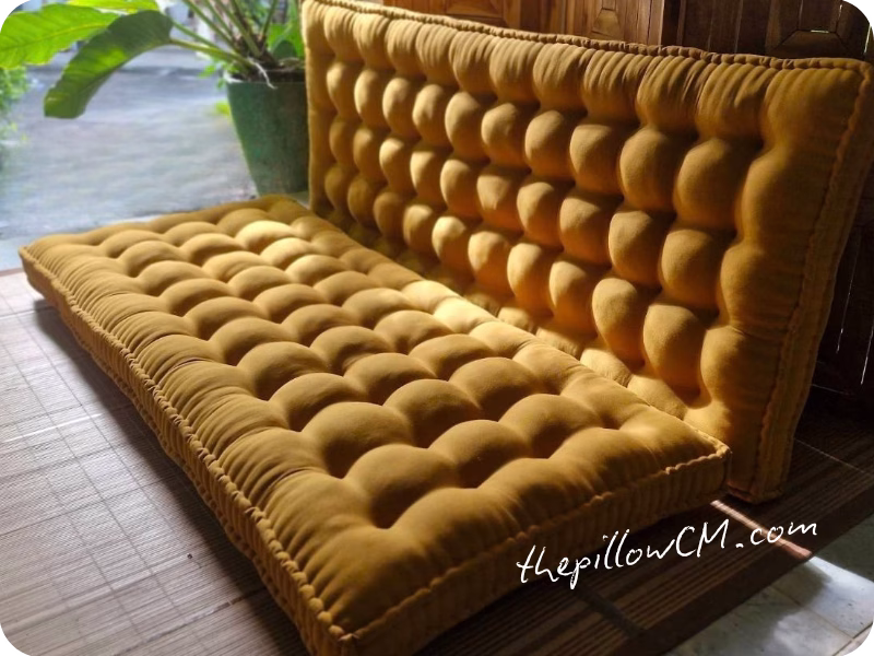 เบาะนั่งยาวยัดนุ่น เย็บบุ๋มแบบ French Mattress สำหรับทำมุมนั่งริมหน้าต่าง